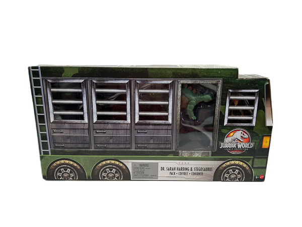 Jurassic World HHK91 A New Age Legacy Collection Dr Sarah Harding with Large and Small Stegosaurus Dinosaur, Authentic and Articulated Figures, Age 4+ New in package
