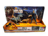 Jurassic World Dominion Human and Dino Pack, Owen & Velociraptor Beta Action Figure Toys New in Package