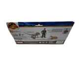Jurassic World Dominion Human and Dino Pack, Owen & Velociraptor Beta Action Figure Toys New in Package