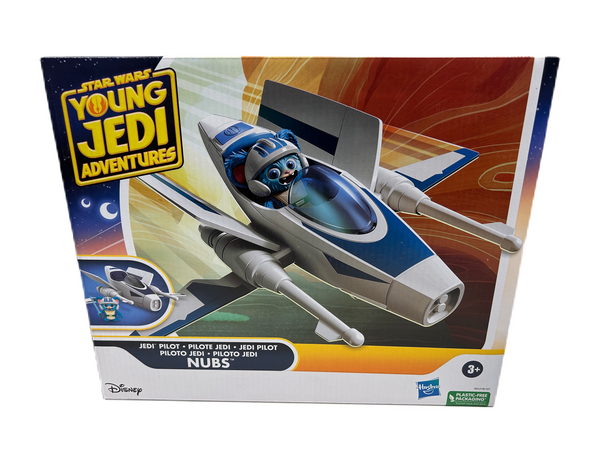 Star Wars: Young Jedi Adventures Jedi Pilot Nubs, 4-Inch Scale Action Figure Ship, Toys, Preschool Toys for 3 Year Old Boys & Girls New in Package