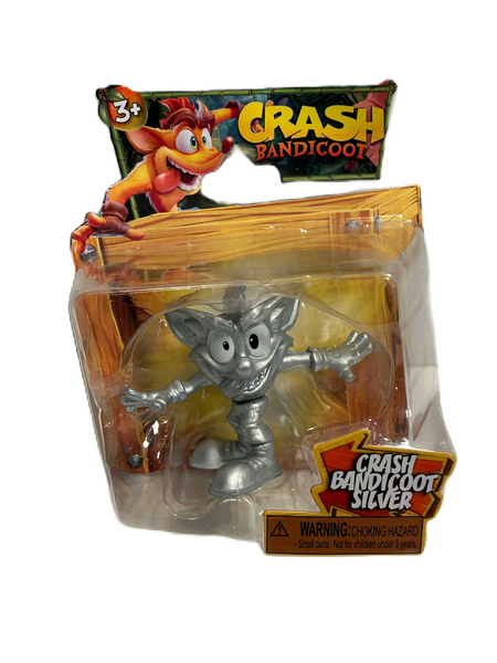 Crash Bandicoot Silver 2.5” Collectible Figurine. New in Package