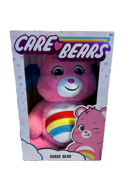 Care Bears 14" Cheer Bear Plushie - Pink Plushie for Ages 4+ – Perfect Stuffed Animal Holiday, Birthday Gift, Super Soft and Cuddly – Good For Girls and Boys, Employees, Collectors New in Package