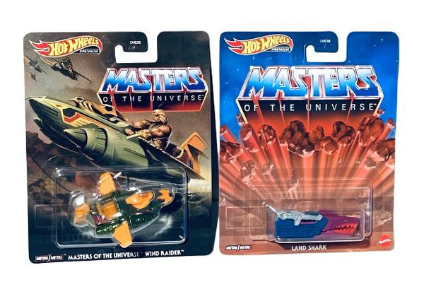 Hot Wheels Masters Of The Universe Wind Raider & Land Shark Premium New MOTU
atoystoreonelmstreet.com